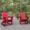 Flash Furniture Red Adirondack Rocking Chairs with Cupholder, 2PK 2-LE-HMP-1045-31-RD-GG